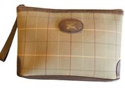 Burberry Vintage Clutch Wristlet Toiletry Bag