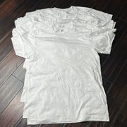 Crewneck tee shirt short sleeve unisex Los Angeles Apparel white T casual COTTON