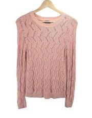 The Limited Women's Pullover Sweater Long Sleeve Lounge Knitted Pink Size Small