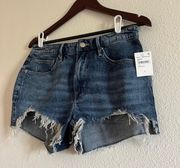 NWT Mid Wash High Rise  Distressed Shorts Size 6 / 28