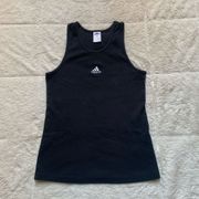 Adidas  Vintage Y2K Ribbed Center Logo Tank Top