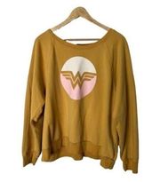 Junk Food Wonder Woman DC Comics Gold Logo Retro Style Sweatshirt Size 2XL