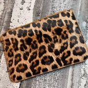 Leopard print wristlet, vegan leather, super cute New without tags