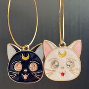 Hoop Earring Sailor Moon Cats Luna Artemis Kawaii Gift