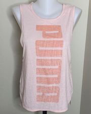 Women’s Light Pink Muscle Tank Top Workout Size Small S