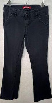 Juniors Union Bay Black Midrise Basic Bootcut Casual Pants