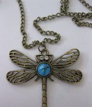 Dragonfly Bronze Chain Necklace