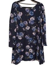 BELLE BADGLEY MISCHKA BLUE FLORAL DRESS 8