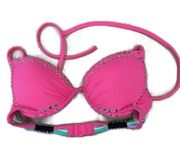 Victoria's Secret Victoria Secret's Hot pink rhinestone bikini top