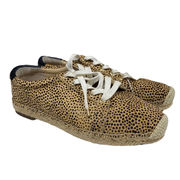 New Women's Sole Society Safari Animal Print Espadrille Lace-Up Sneakers-7.5