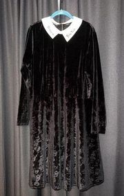 NWT Loungefly Stitch Shoppe Disney Villains Velvet Embossed Print Dress & Pin 2X