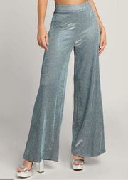 Lulu’s Blue Sparkle Wide Leg Pants