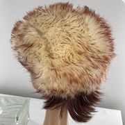 Vintage lamb snow bunny hat handmade in Italy.