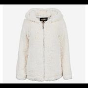 NWT Madden Girl Sherpa Zip Up Jacket Cream Medium