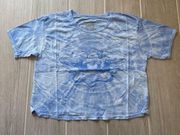 NEW BOYS LIE LADY BUTTERFLY FLOWER BLUE DYE TEE SZ MEDIUM LARGE