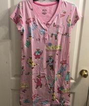 Nick & Nora Pink Sock Monkey Nightgown