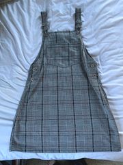 Plaid Overall Dress