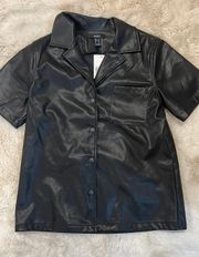 Black Leather Jacket/Shirt