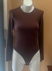 SWS contour brown long sleeve bodysuit