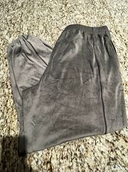 NWT  VELOUR OVERSIZED JOGGER - GUNMETAL