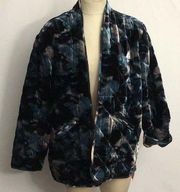 NWT Johnny Was $455 SHADOW VELVET QUILTED JACKET Size Large