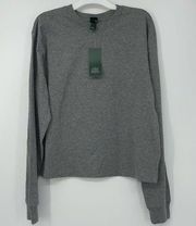 WILD FABLE GRAY LONG SLEEVE LIGHTWEIGHT TOP SMALL