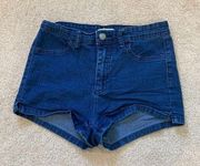 Revamped denim high waisted jean shorts in size 9