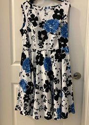 Floral flared dress 1X