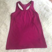 Champion Athletic Razor Back Tank Top Magenta‎ Built In Bra Size Small