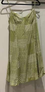 Green Patchwork  Dress