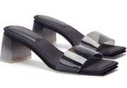 Good American Block Heel Slide Sandal Size 8