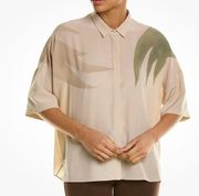 Piazza Sempione silk button down boxy top