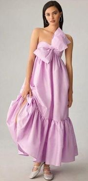 NWT Anthropologie Atsu Sally Bow Midi Dress Lilac Purple XXS