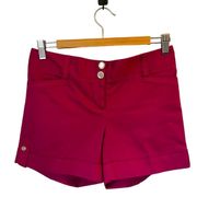 White House Black Market Shorts Low Rise Inseam 5” Raspberry Chino sz. 2