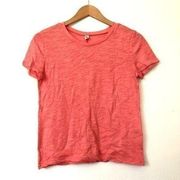 BP NORDSTROM Vintage Slub Short Sleeve Tee Coral Orange Red Cotton T-Shirt XS