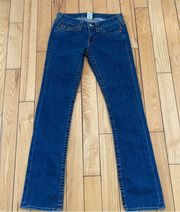 True Religion Johnny Straight Leg Low Rise Jeans Women's Size 28 Y2K