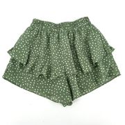 Heartloom Revolve Ruffled Dot Shorts Sage Green Size XS