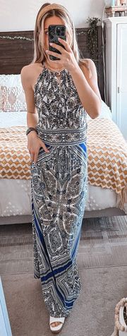 Paisley Print Maxi Dress 