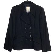 Vertigo Pour La Ville Paris Navy Wool Blend Blazer Jacket Size Medium
