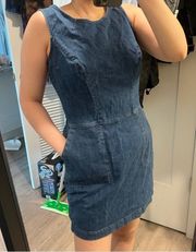 vintage boden denim dress with pockets 6P