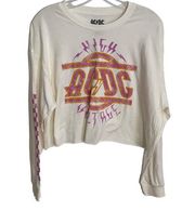 AC/DC Pink High Voltage Crop Longsleeve T-Shirt