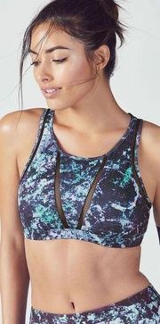 Fabletics Running/Jogging Bra Shorts Set Pamela Short Tidepool Print/Island Med