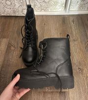 Black Combat Boots 