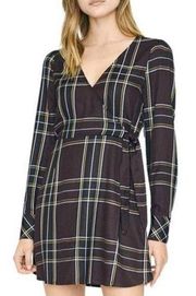 Sanctuary Upbeat plaid wrap dress size 2 nwt