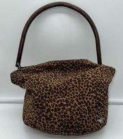 Bottega Veneta RARE WOOD Handle Leopard Print Shoulder Bag