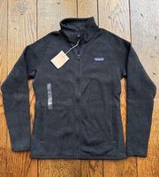 Patagonia Better Sweater Women Small Black Full Zip Jacket  Retail $159