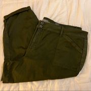 NWT Torrid Olive Twill Aviator Crop Jeans. Size: 30