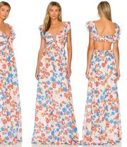 NEW!! Sau Lee Ellery Floral Cut-out Maxi Dress Size 4 US