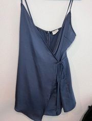 Emory Park satin cool blue romper