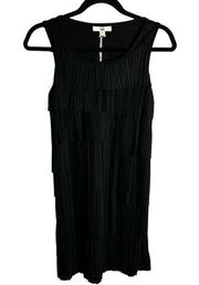 - Ya Black Layered Pleated Mini Dress - Sz. S